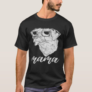T-shirt Brittany Spaniel Mama Maman Vintage