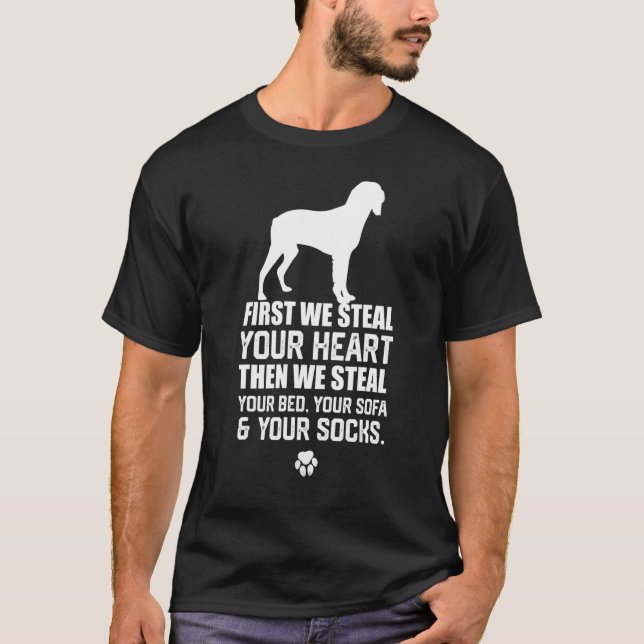 T-shirt Brittany Spaniel Steal Your Heart Steal Your Bed s (Devant)
