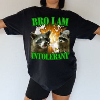 T-shirt Bro I : Intolérance au lactose Raton laveur