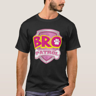 T-shirt Bro vintage Patrol Arts Design Chiens Drôle pour F