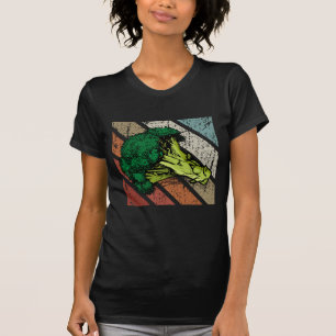 T-shirt Broccoli Cadeau Rétro Vegan Food Légumes Broccoli