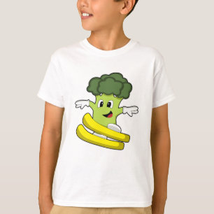 T-shirt Broccoli comme skieur avec ski