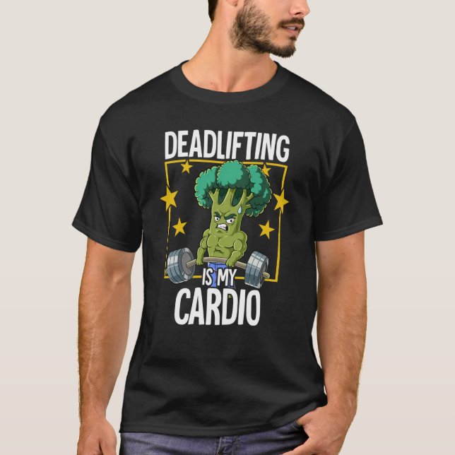 T-shirt Broccoli Gym Weight Training Deadlift  1 (Devant)
