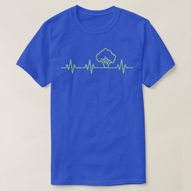 T-shirt Broccoli Vegan Heartbeat Plante Basé sur la vie am (Design devant)