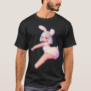 T-shirt Broche Pom-pom girl mignonne lapin