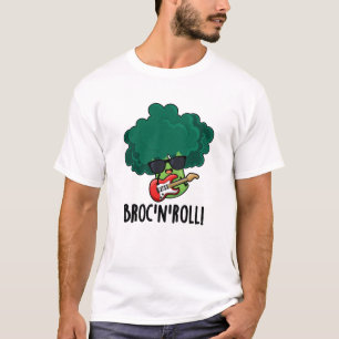 T-shirt Brock n Roll Funny Veggie Brocoli Pun