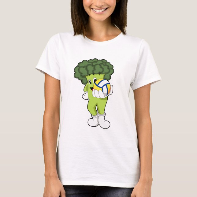T-shirt Brocoli aux sports de volleyball (Devant)