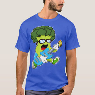 T-shirt Brocoli Comme Musicien Avec Guitare