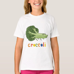 T-shirt brocoli crocodile