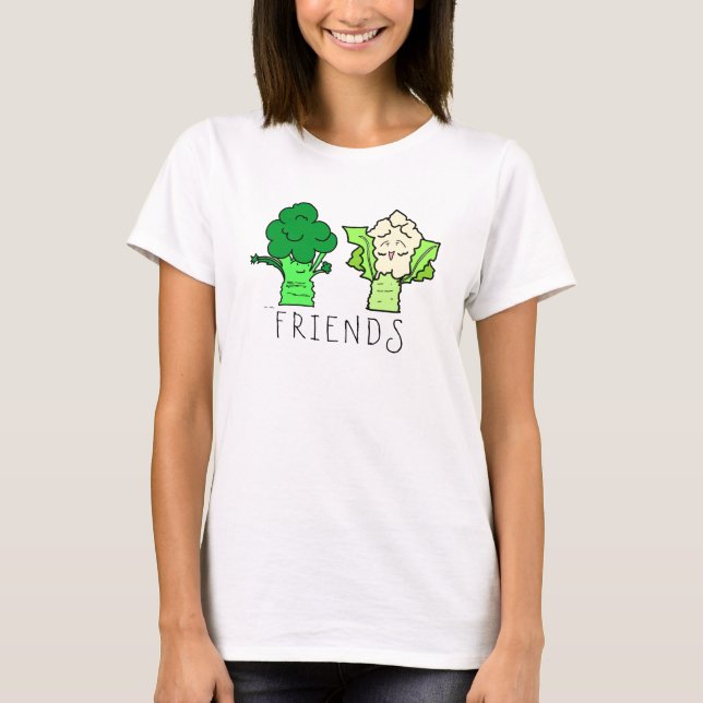 T-shirt Brocoli et Cauliflower Friends personnalisables (Devant)
