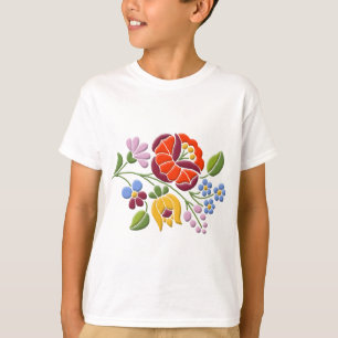 T-shirt Broderie de Kalocsa - art populaire hongrois