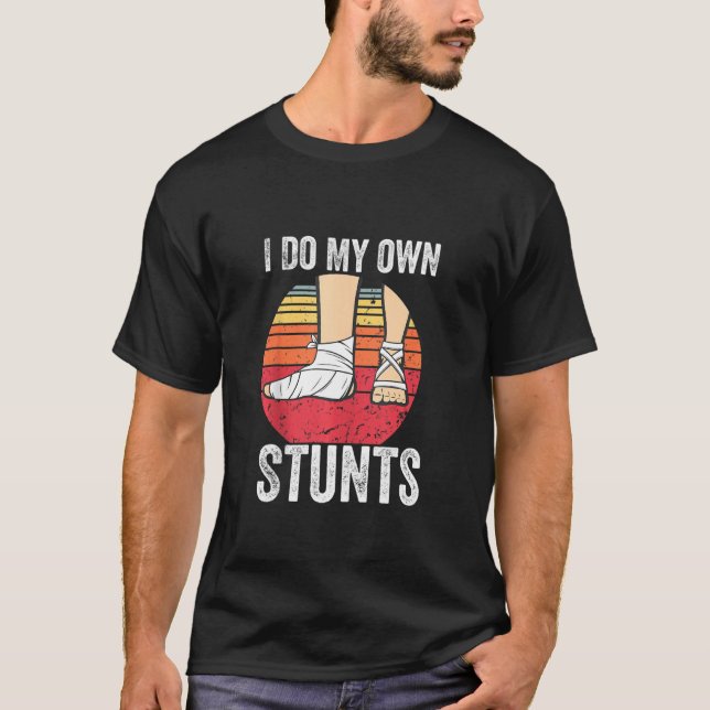 T-shirt Broken Foot Kids Cadeau Faire tous mes Stunts Cade (Devant)