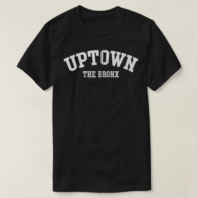 T-shirt Bron Uptown New York City NYC Zip (Design devant)