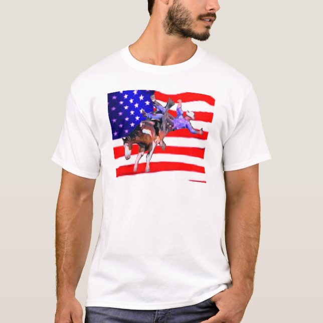 T-shirt Bronc/drapeau (Devant)