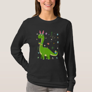 T-shirt Brontosaurus Bunny Oreilles Oeufs Dinosaure Dino B