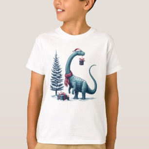 T-shirt Brontosaurus dinosaure de Noël