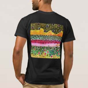 T-shirt Brook, arc-en-ciel, truites Brown