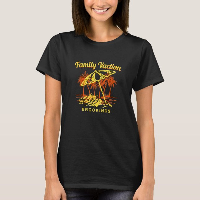 T-shirt Brookings pour vacances en famille Keepsaké Oregon (Devant)
