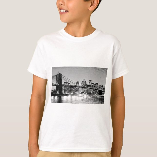 T-shirt Brooklyn Bridge New York City (Devant)