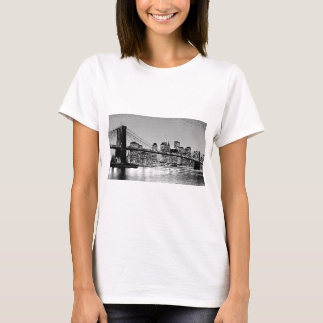 T-shirt Brooklyn Bridge New York City (Devant)