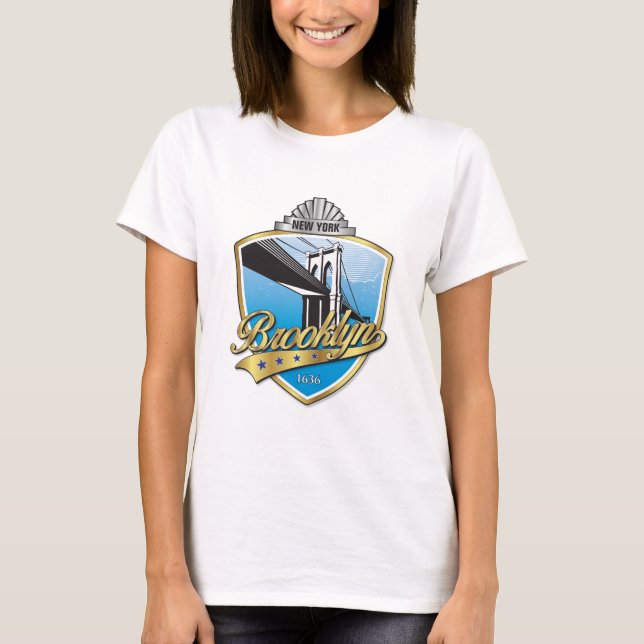 T-shirt Brooklyn Design Gold (Devant)