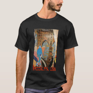 T-shirt Brooklyn, États-Unis (noir)