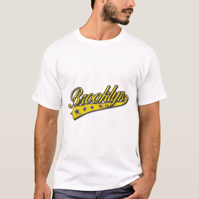 T-shirt Brooklyn Logo Gold Embossé (Devant)