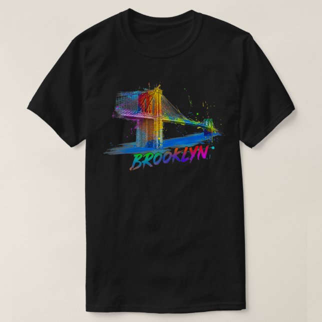 T-shirt Brooklyn New York où mon histoire commence mignon  (Design devant)