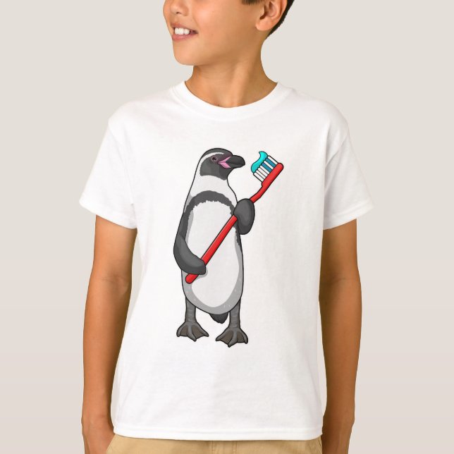 T-shirt Brosse à dent de pingouin (Devant)