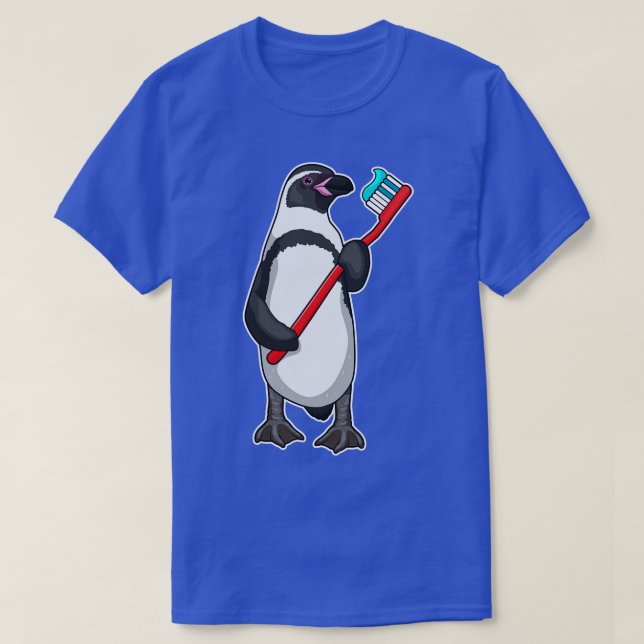 T-shirt Brosse à dent de pingouin (Design devant)