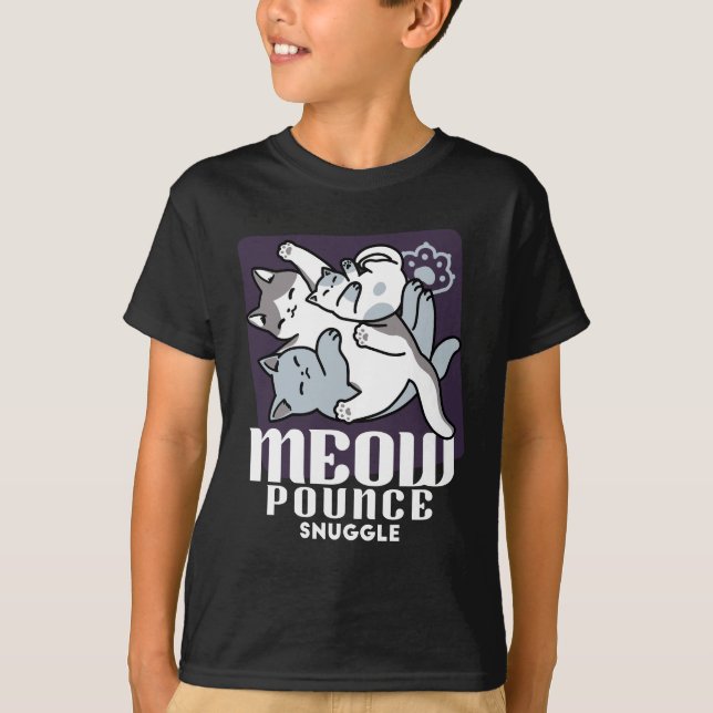 T-shirt Brosse à lait - Chats à couchage mignon (Devant)
