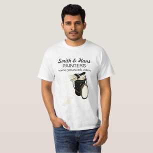 T-shirt Brosse à peinture blanche pour peintre maison