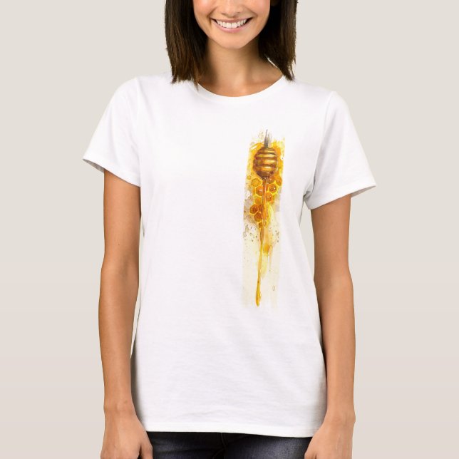 T-shirt Brosse à trait de miel doré (Devant)
