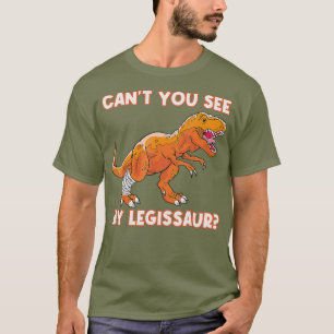 T-shirt Brossé Jambe Cute Dino Bone Dons Blessures Dinosau