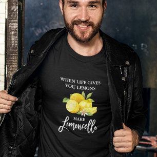 T-shirt Brosse Script Limoncello Lemons Noir