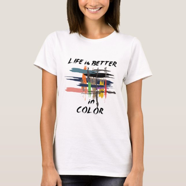 T-shirt "Brosses colorées de la vie" (Devant)