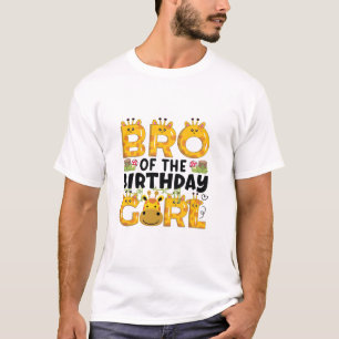 T-shirt Brother 1er anniversaire fille Giraffe Theme Party