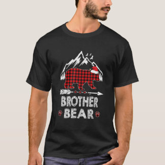 T-shirt Brother Bear Christmas Pajama Red Plaid Buffalo Fa