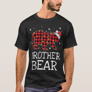 T-shirt Brother Bear Red Plaid Pajama de Noël Famille Gif