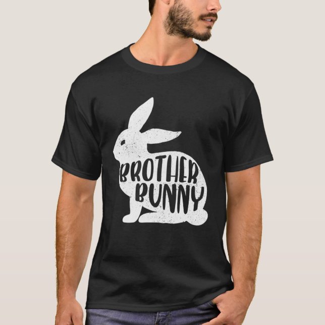 T-shirt Brother Bunny Cute Matching Family Easter (Devant)