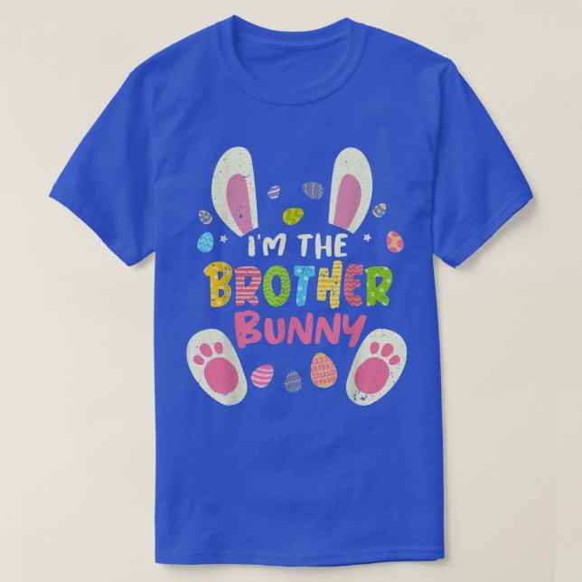T-shirt Brother Easter Matching Family Party Bunny Face Co (Design devant)