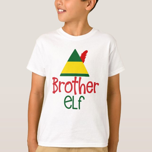 T-shirt Brother Elf Baby Kids Noël Fête Famille Amusante (Devant)