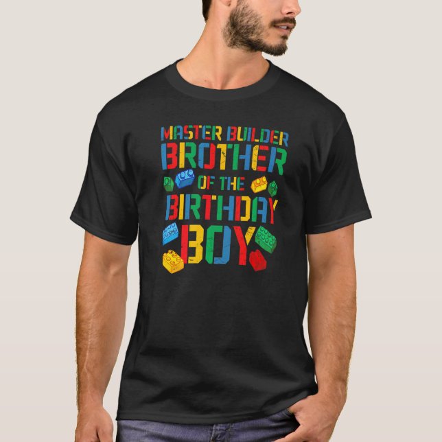 T-shirt Brother Master Builder Blocs de briques Blocs Fami (Devant)
