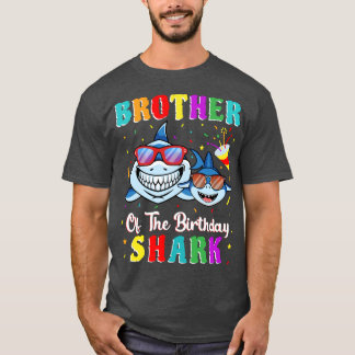 T-shirt Brother Of Shark Birthday Family Birthday Litt