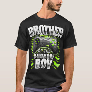 T-shirt Brother of the Birthday Boy Matching Video Jeu Bi