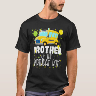 T-shirt Brother Of The Birthday Boy School Bus Enfants Bir