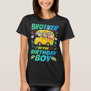 T-shirt Brother of the Birthday Boy School Bus Famille Ann