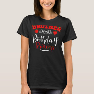 T-shirt Brother Of The Birthday Princess Strawberry Theme