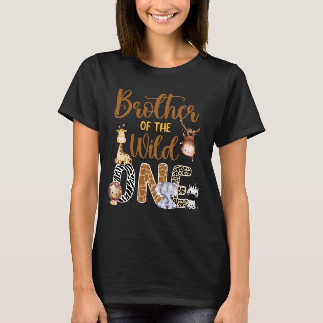 T-shirt Brother of the Wild One Animal Safari 1er Annivers (Devant)