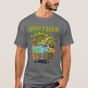 T-shirt Brother Of The Wild One Zoo Anniversaire Woodland